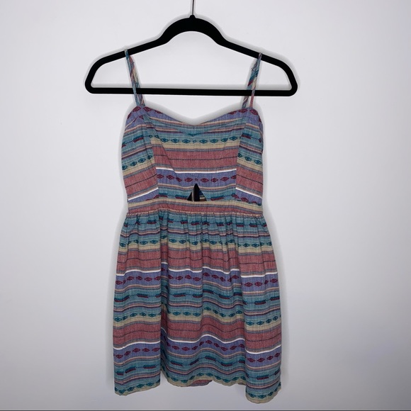 VANS SIZE SMALL SWEETHEART BOHO DRESS WITH MINI TRIANGLE CUT OUT - Picture 1 of 14